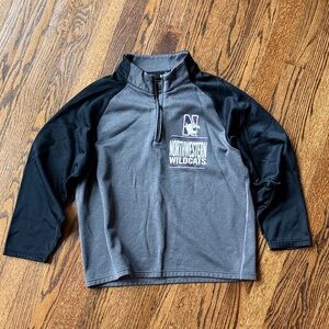 B18 Under Armour Gray and Black Kids Large Sweatshirt Northwestern Wildcats